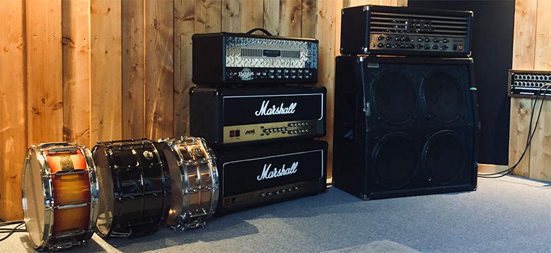 Recording gear at Sonic Train Studios